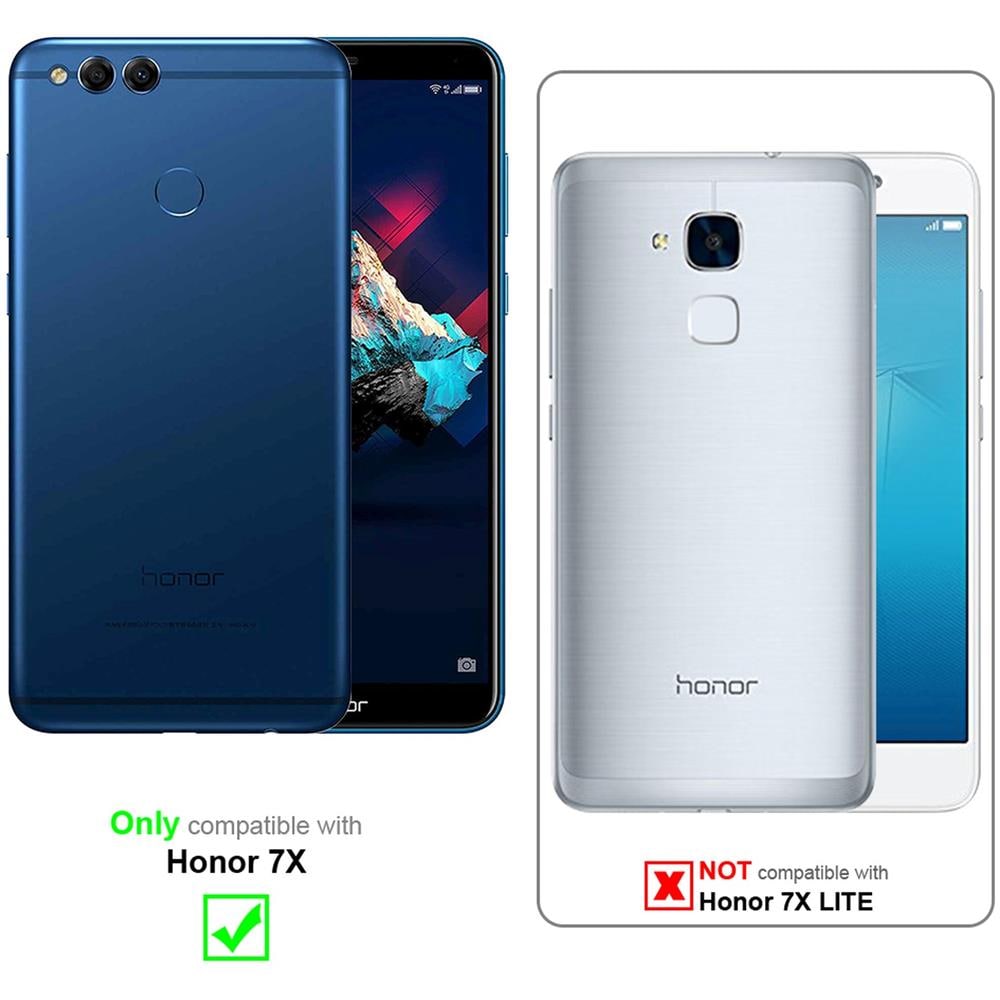 Custodia Compatibile Con Honor 7x In Turchese Fiore - Coperchio Protettivo In Design Floreale Con Chiusura Magnetica, Funzione Stand E Slot Per Carte - Foto 2