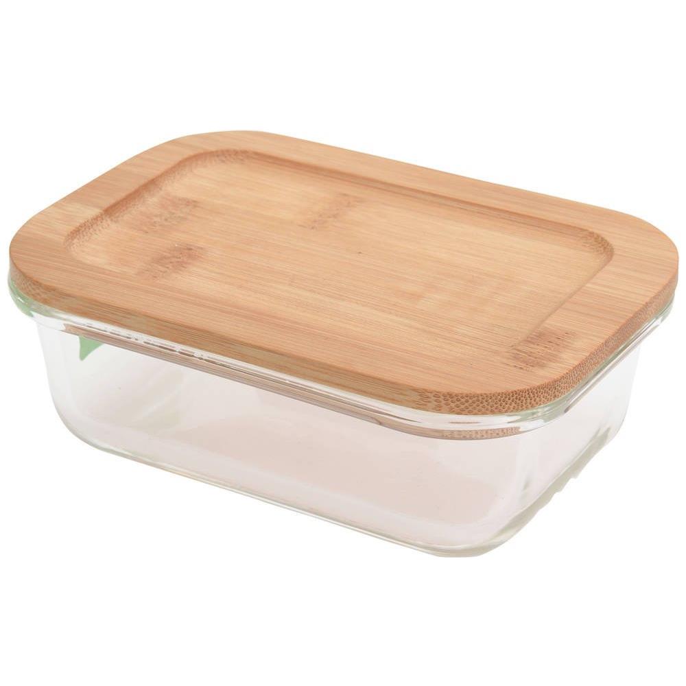 Contenitore In Vetro Con Coperchio In Bambù, 370 Ml - Foto 1