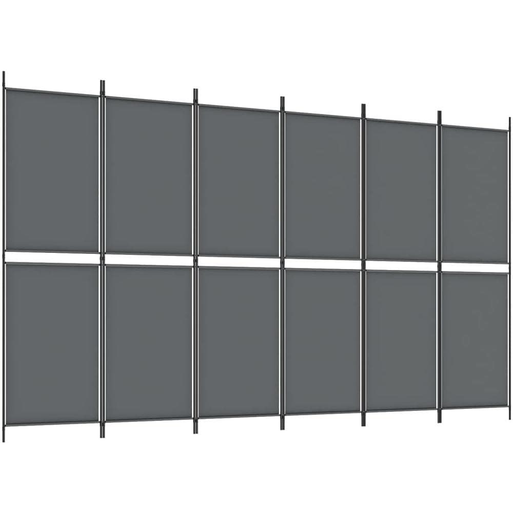 Divisorio A 6 Pannelli Antracite 300 X 180 Cm Tessuto - Foto 2