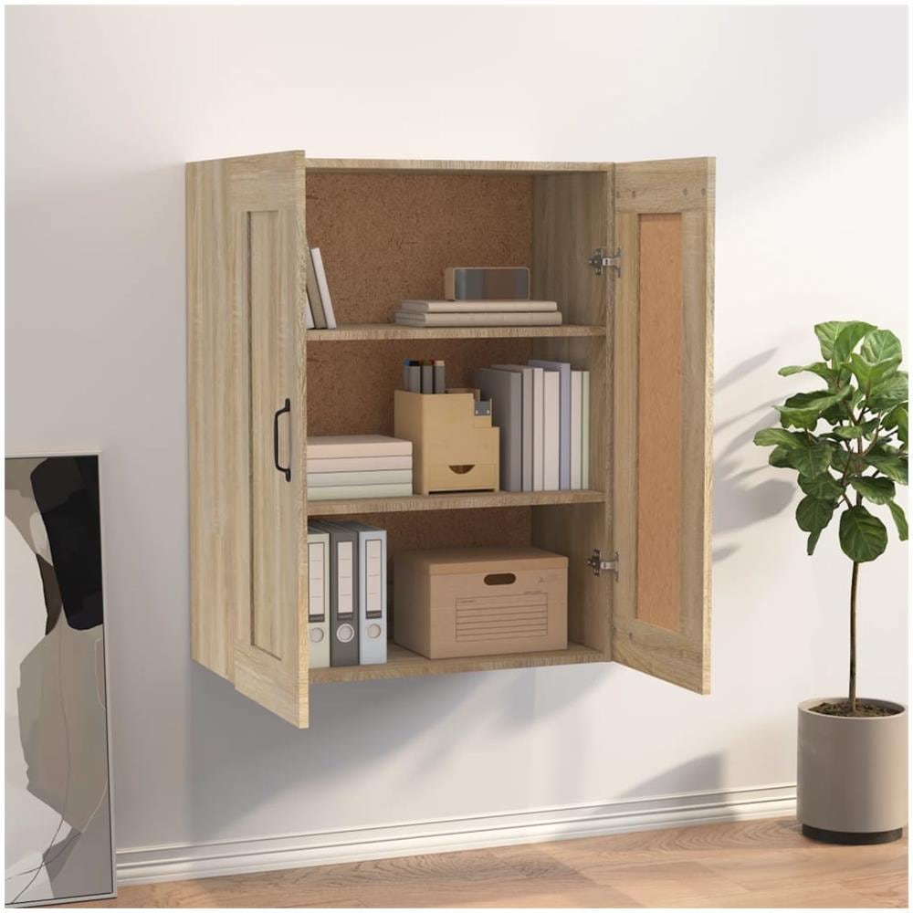 Armadietto Pensile a Parete Rovere Sonoma 69,5x32,5x90 cm - Foto 4