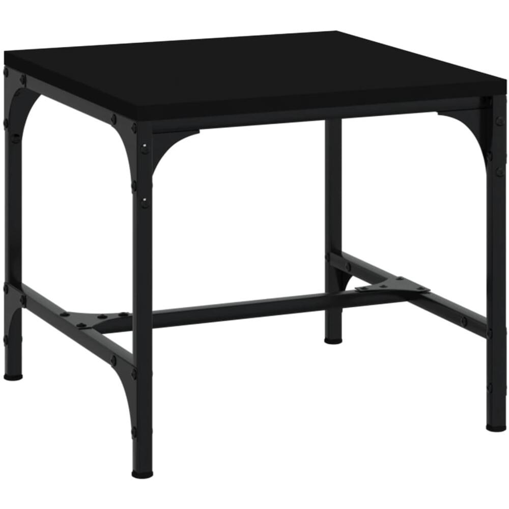 Tavolino Nero 40x40x35 Cm In Legno Multistrato - Foto 2