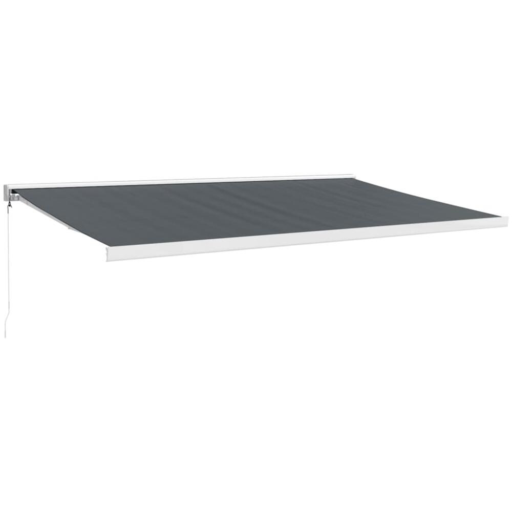 Tenda Da Sole Retrattile Antracite 5x3 M In Tessuto E Alluminio - Foto 2