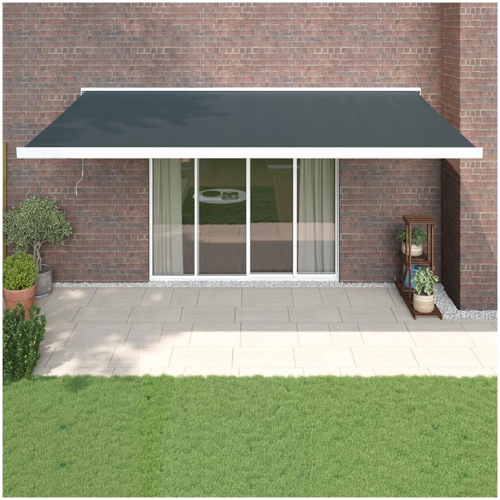 Tenda Da Sole Retrattile Antracite 5x3 M In Tessuto E Alluminio - Foto 1
