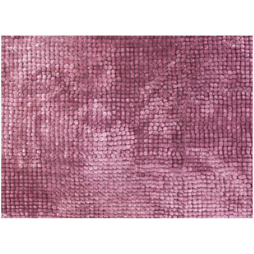 Tappeto Shaggy Bagno E Cucina Retro Antiscivolo In Microfibra Perla Rosa Antico 50x80 Rosa - Foto 2