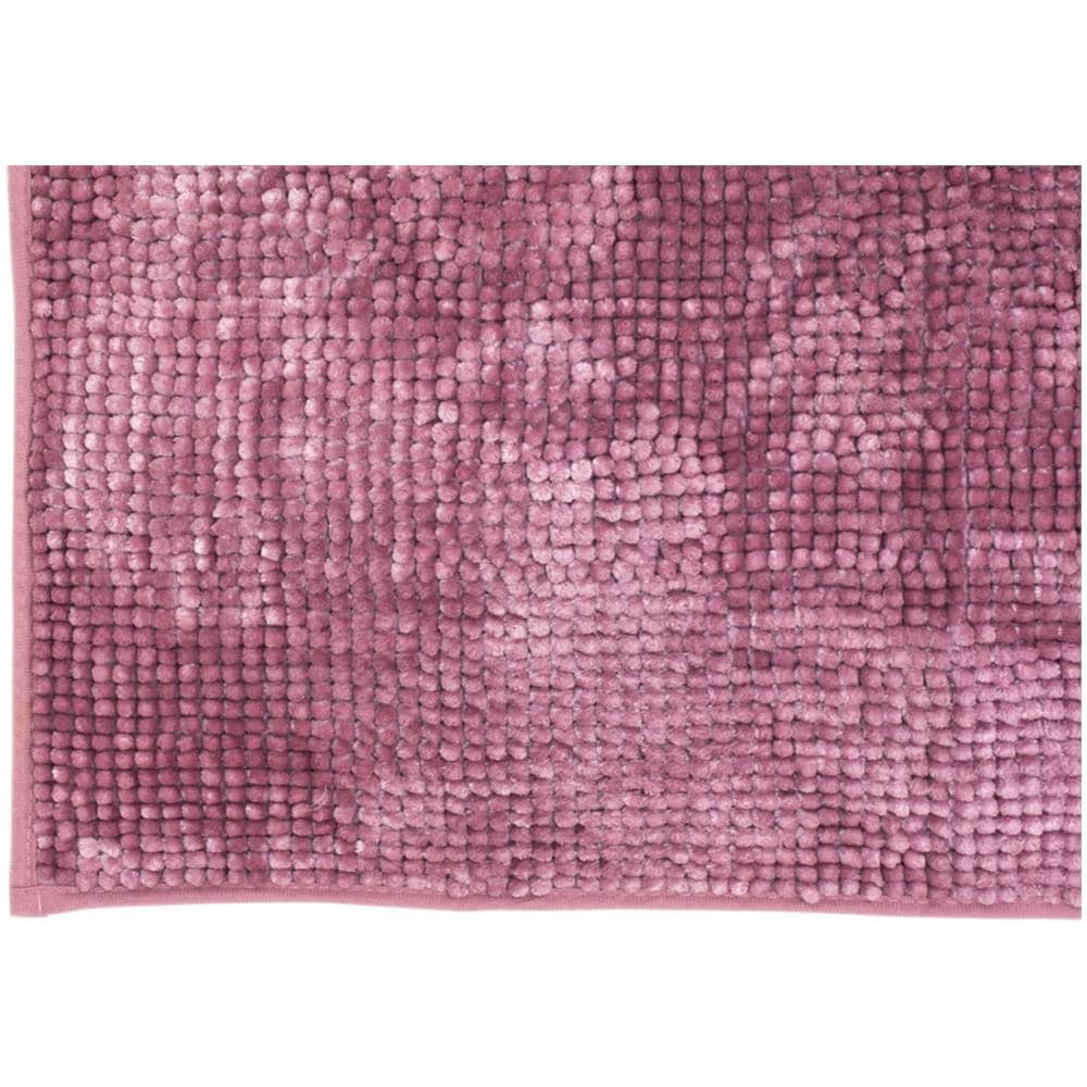 Tappeto Shaggy Bagno E Cucina Retro Antiscivolo In Microfibra Perla Rosa Antico 50x80 Rosa - Foto 3