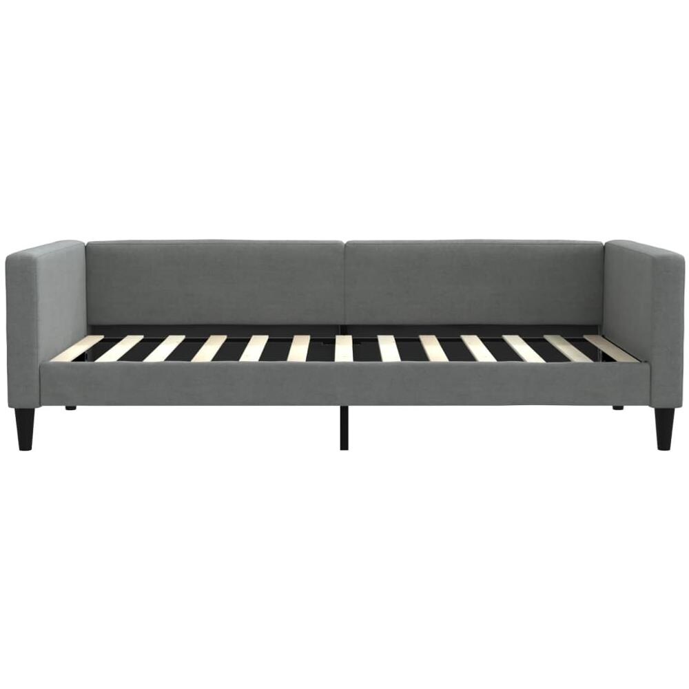 Letto Da Giorno Grigio Scuro 100x200 Cm In Tessuto - Foto 2
