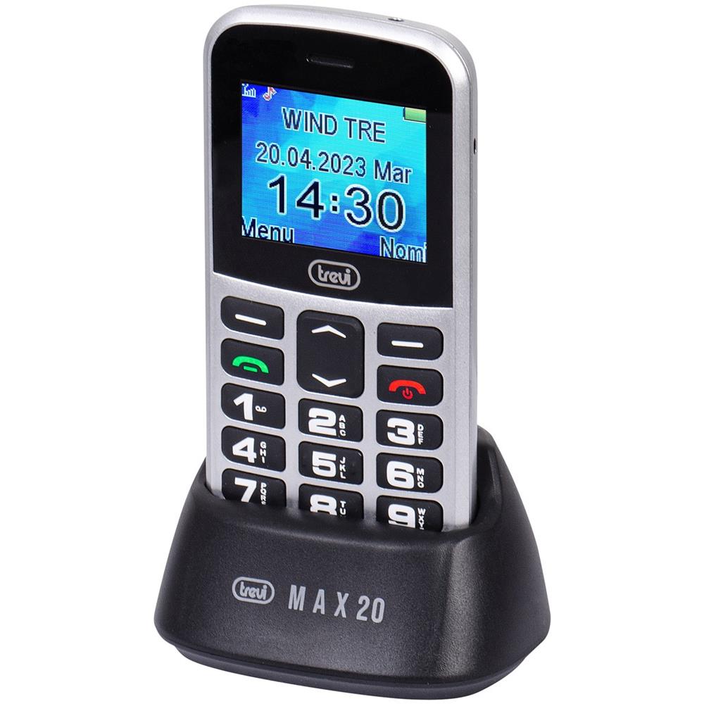 Max 20 Senior Phone 2G Display 1.77" TFT Fotocamera Posteriore Tasti Grandi MonoSim USB Type-C 600mAh Silver - Foto 2