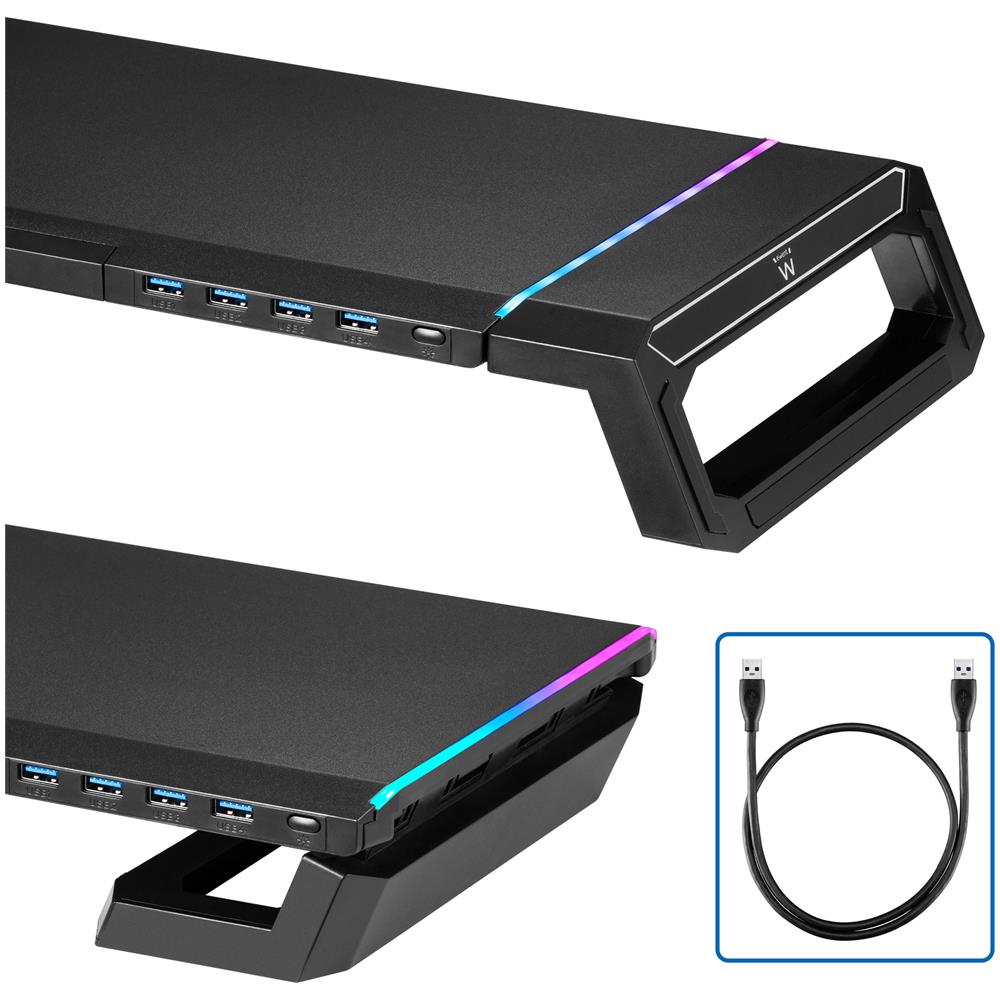 EW1268 supporto da tavolo per Tv a schermo piatto Nero Scrivania - Foto 2