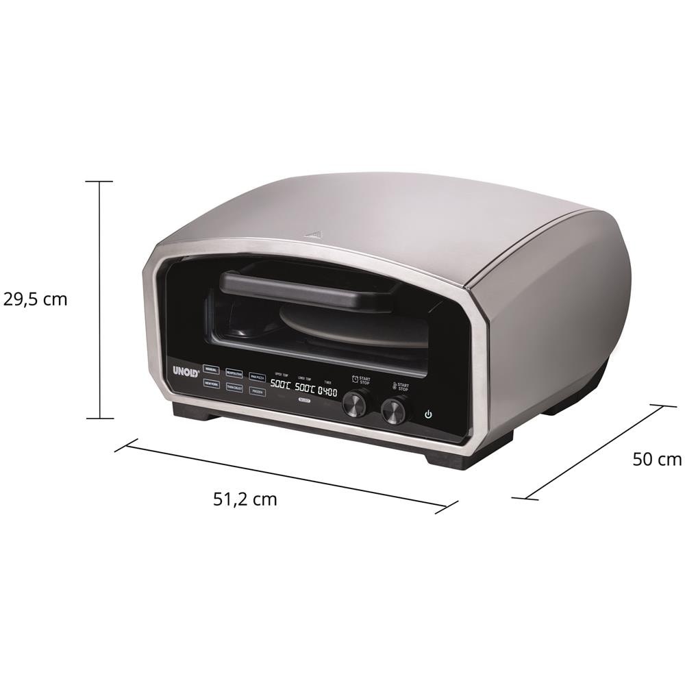 Forno Pizza Enzo 68916 Potenza 2100 W Temperatura 500 °C Colore Acciaio Inox - Foto 4