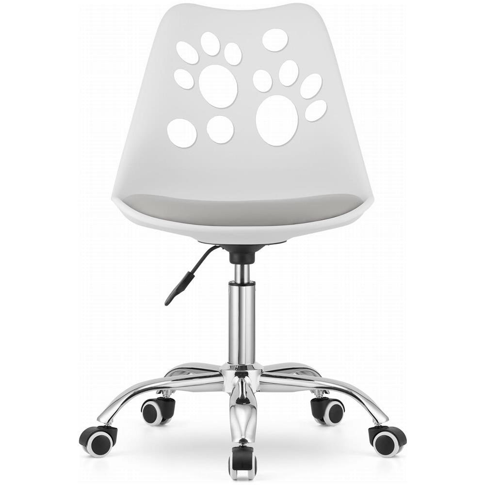 Sedia girevole ergonomica Valora PRINT bianca e grigia per ufficio domestico - Foto 2