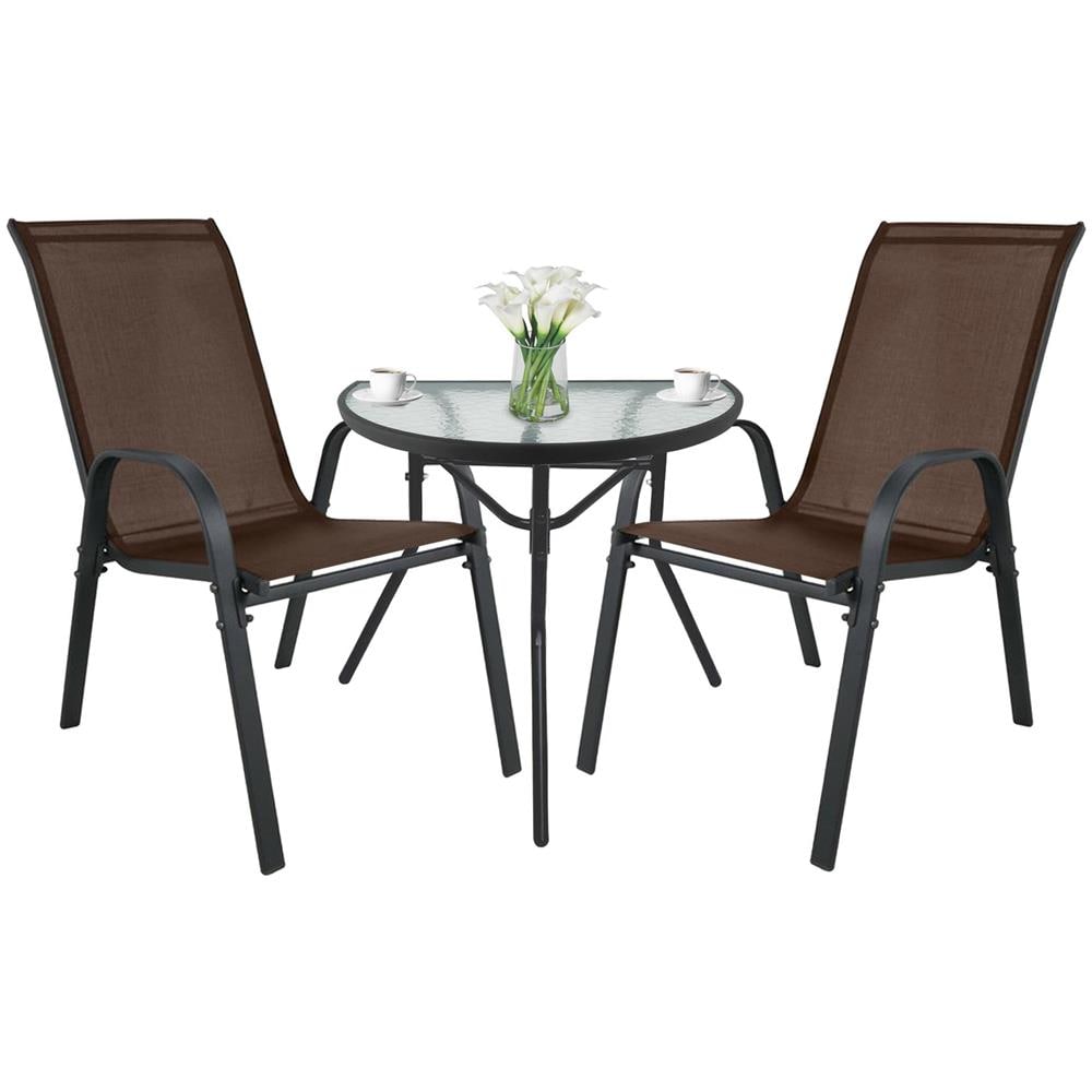 Set da tavolo da giardino ISLAND con 2 sedie SOFIA - Marrone - Foto 1
