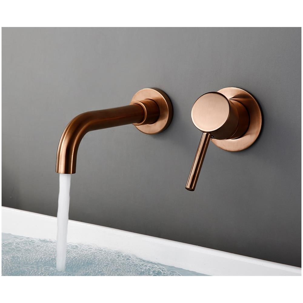 Rubinetto per lavabo da bagno, Blackswan, tipo M209, modello oro rosa, misura 20 cm - Foto 4