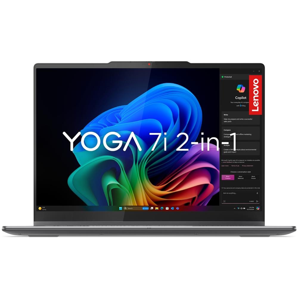 Yoga 7 2-in-1 14ILL10 Copilot+ PC Intel Core Ultra 5 226V Ibrido (2 in 1) 35,6 cm (14") Touch screen WUXGA 16 GB LPDDR5x-SDRAM 512 GB SSD Wi-Fi 7 (802.11be) Windows 11 Home Italiano Grigio - Foto 1