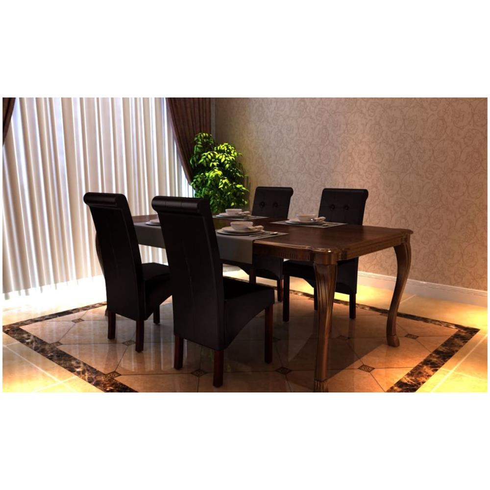 4 Pz Sedie Per Sala Da Pranzo Marroni - Foto 2