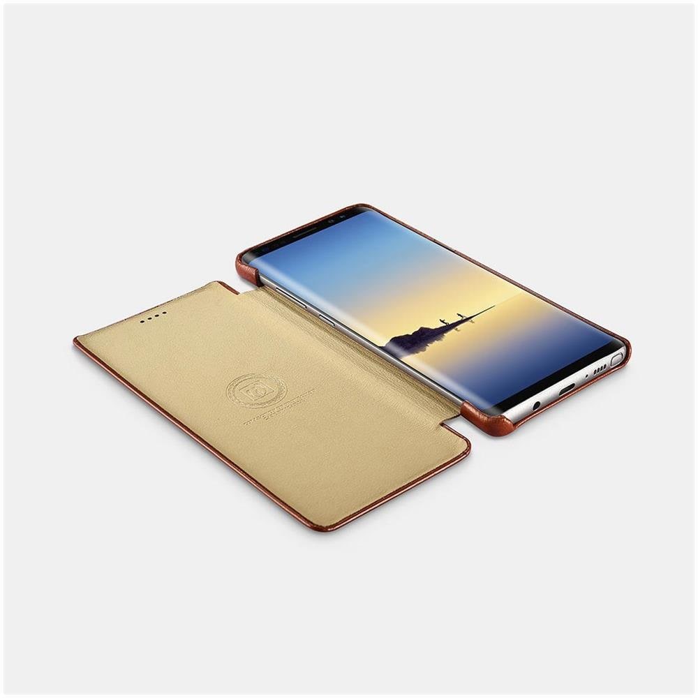 Samsung Note 8 Custodia In Pelle Marrone Di Lusso Serie Vintage Curvato Bordi - Foto 3