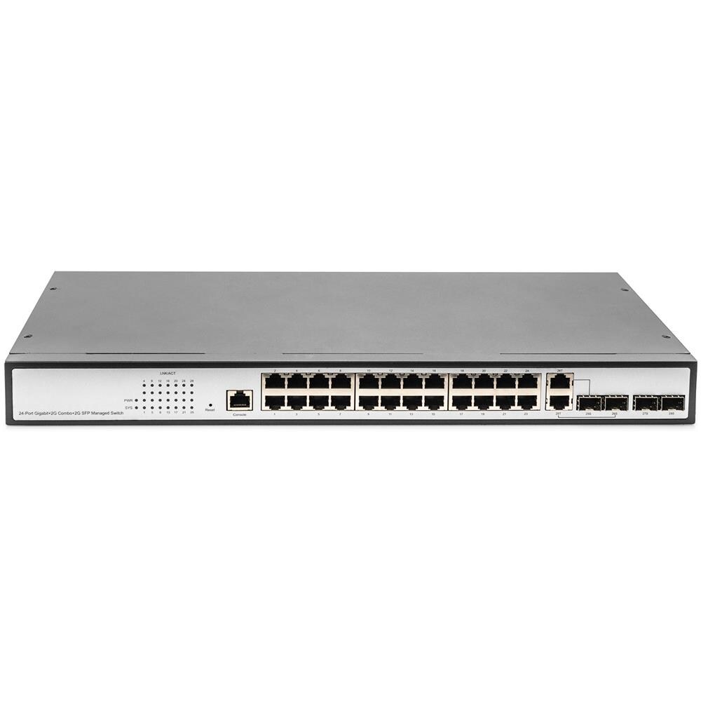 Switch Livello 2 Gigabit Ethernet, 24 porte, 2 Porte RJ45/SFP-Combo + 2 Porte Uplink SFP - Foto 4
