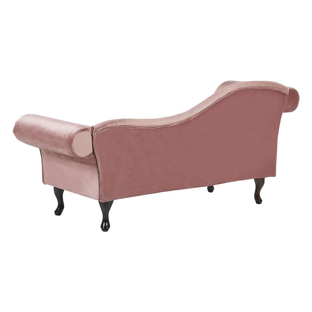 Chaise Longue Per Lato Sinistro In Velluto Rosa Lattes - Foto 2