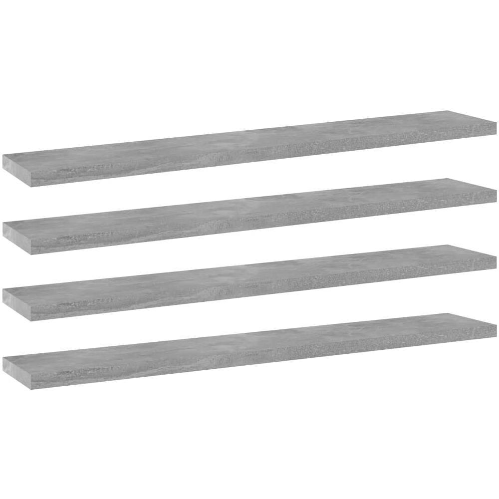 Ripiani per Libreria 4pz Grigio Cemento 60x10x1,5cm Multistrato - Foto 1