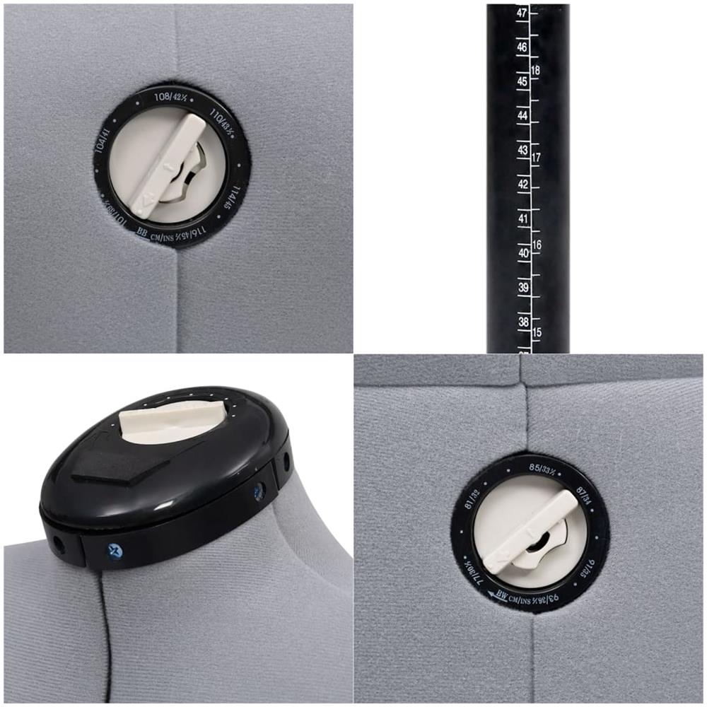 Manichino Femminile Regolabile Grigio Taglia M 40-46 - Foto 2