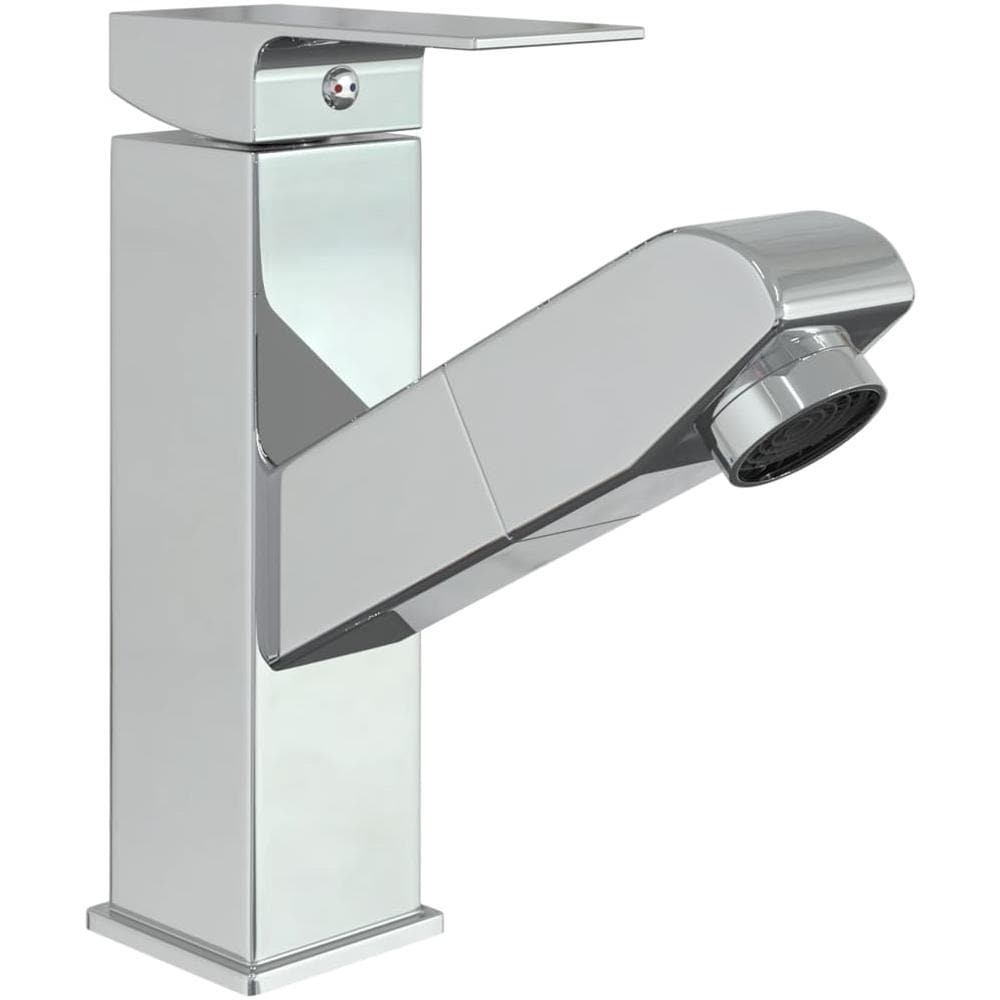 Rubinetto Lavabo da Bagno Estraibile Finitura Cromo 157x172 mm - Foto 1