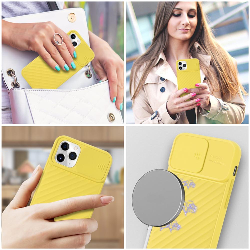 Custodia Compatibile Con Apple Iphone 11 Pro Max In Giallo Opaco - Coperchio Protettivo In Silicone Tpu Flessibile E Con Protezione Per La Fotocamera - Foto 8
