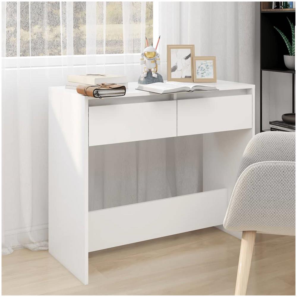 Tavolo Consolle Bianco 89x41x76,5 cm in Acciaio - Foto 1