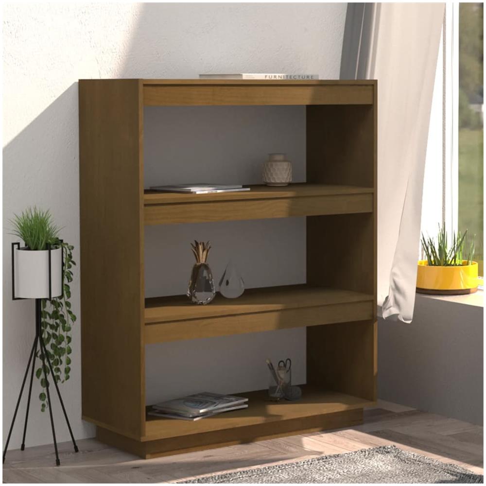 Libreria / divisorio Miele 80x35x103 Cm In Legno Massello Di Pino - Foto 3