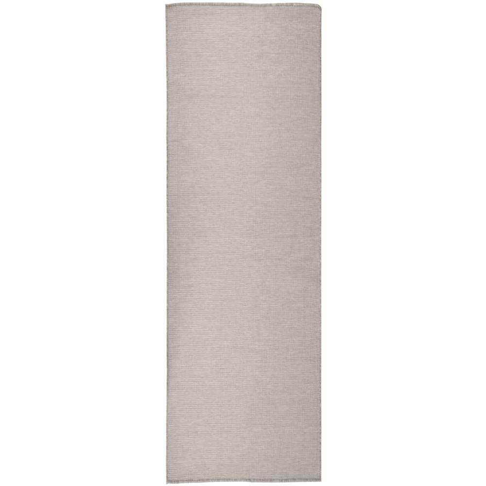 Tappeto Da Esterni A Tessitura Piatta 80x250 Cm Tortora - Foto 1