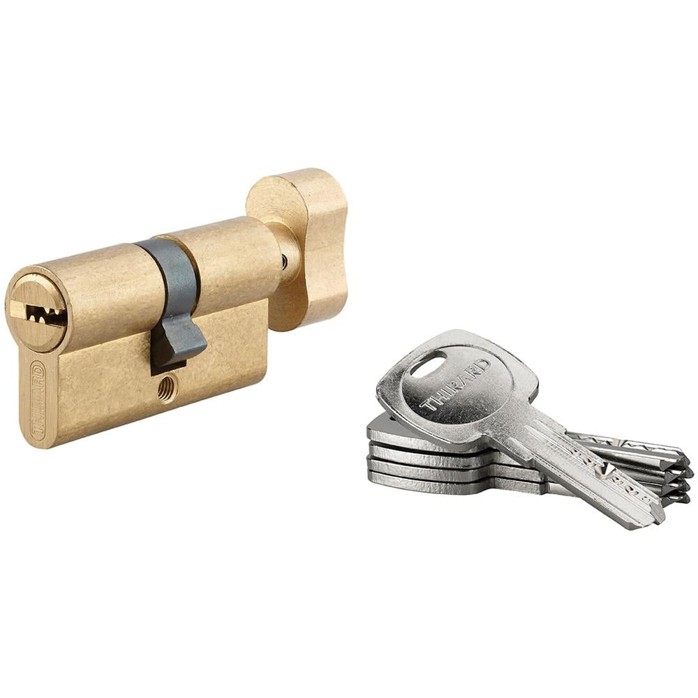 Cilindro Europeo Per Serratura A Pomolo Tiger 6, 30bx30mm, Ottone, Anti-sfilamento, Anti-perforazione, 5 Chiavi - - Foto 1
