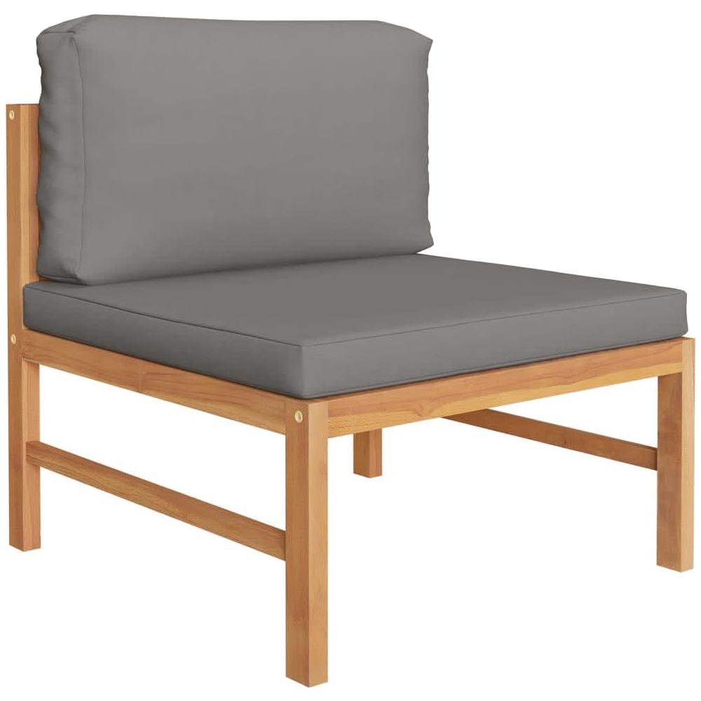 vidaXL Set Divani da Giardino 3 pz con Cuscini Grigio in Polyrattan