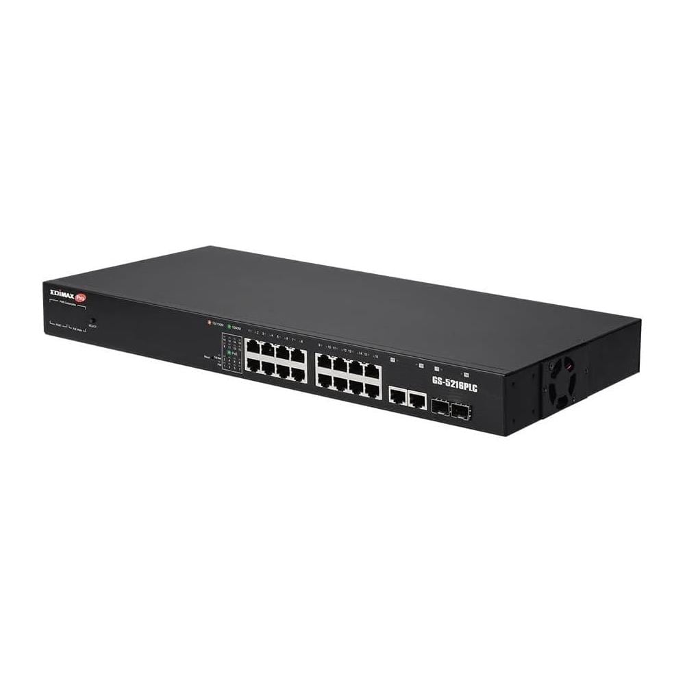 Switch di Rete GS-5216PLC Gestito 16 Porte RJ-45 2 Porte SFP Colore Nero - Foto 2