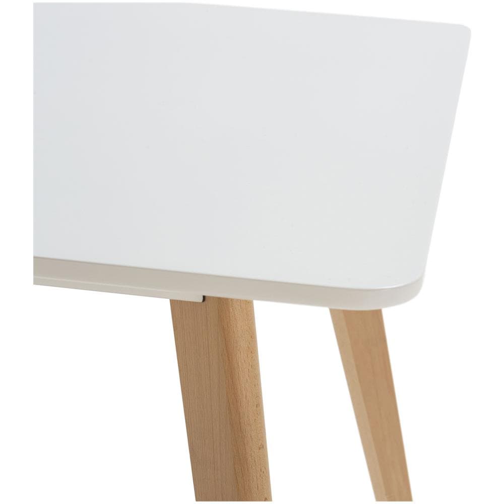 Tavolo Da Pranzo Aroa Bianco, Gambe In Legno Di Faggio, 80x80 Cm - Foto 3
