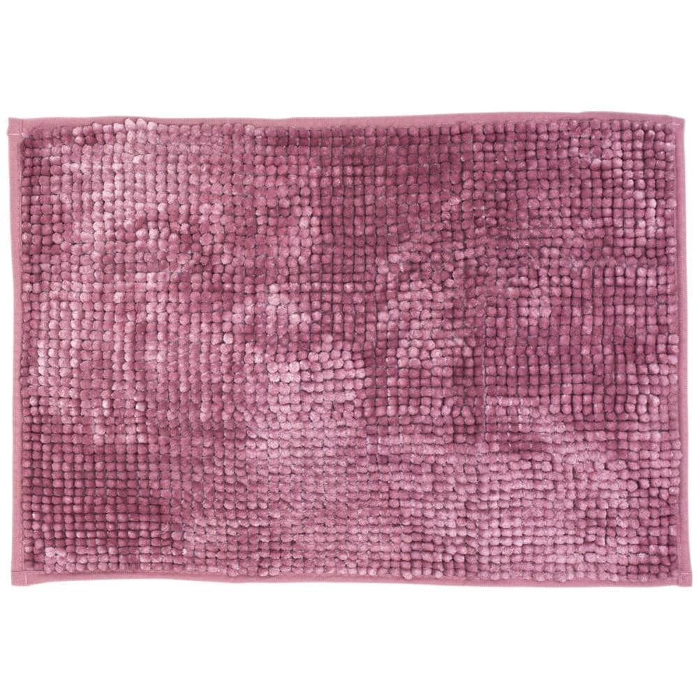 Tappeto Shaggy Bagno E Cucina Retro Antiscivolo In Microfibra Perla Rosa Antico 60x120 Rosa - Foto 1