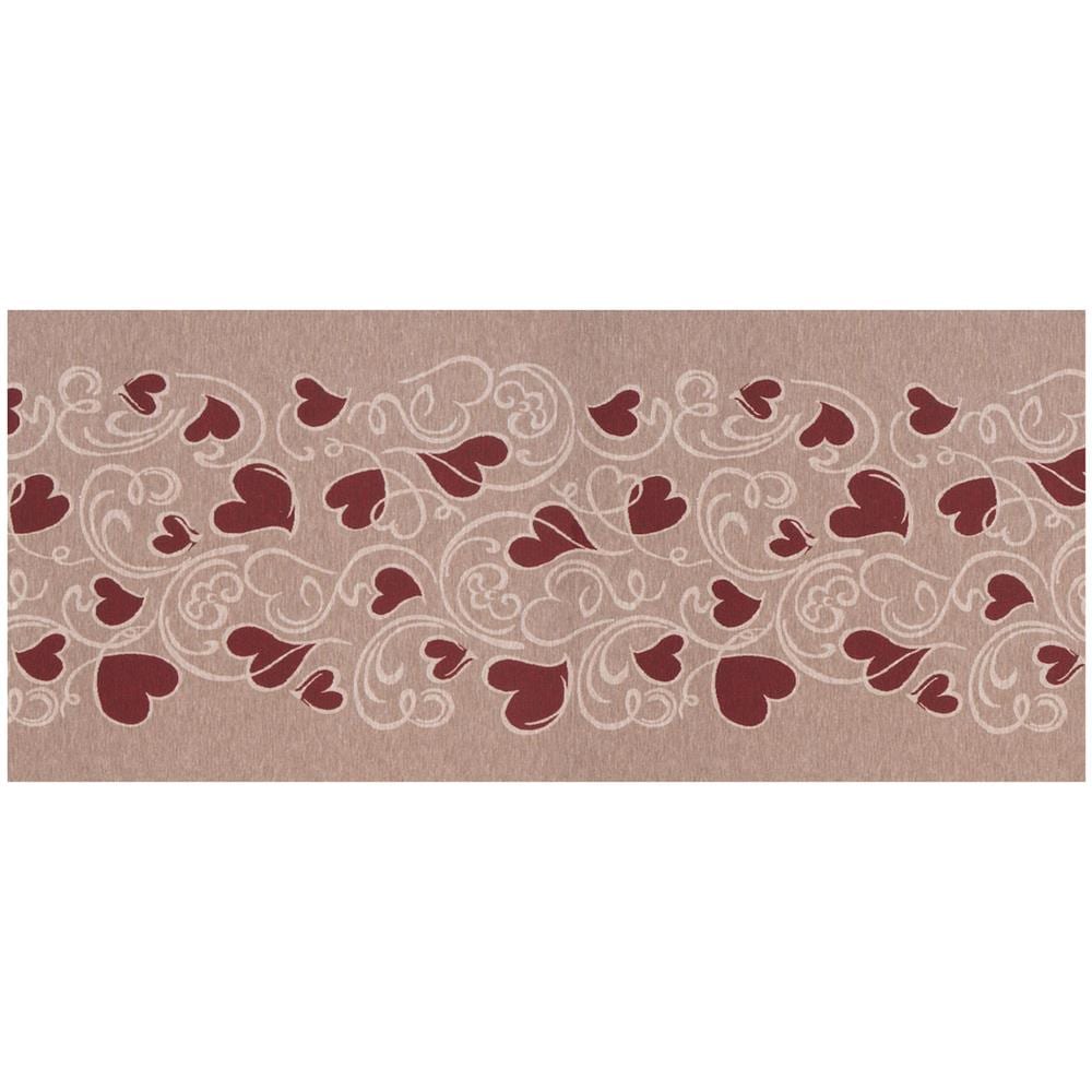 Tappeto Passatoia Tessuto Jacquard Linea Emozioni Dis Amour Tortorosso 57x400 Tortorosso - Foto 1