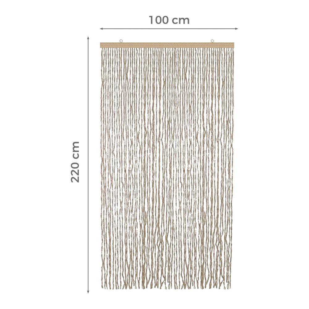 Tenda Antimosca Antirumore Caduta Pannello Porta Finestra Casa Mais Vari Colori 100x220 Naturale - Foto 5