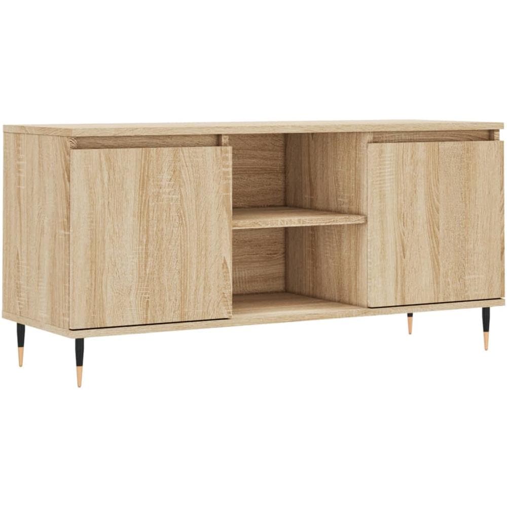 Mobile Porta Tv Rovere Sonoma 104x35x50 Cm In Legno Multistrato - Foto 2