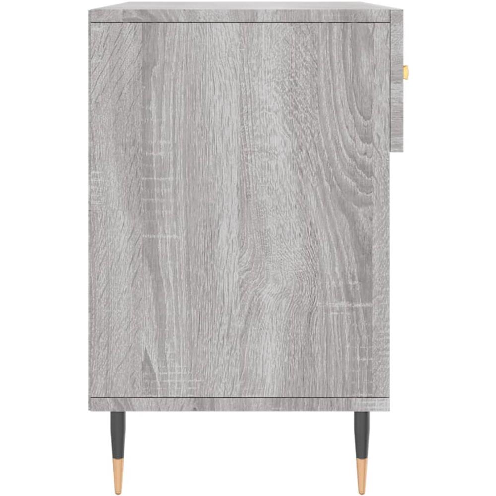 Panca Porta Scarpe Grigio Sonoma 102x35x55 Cm Legno Multistrato - Foto 2