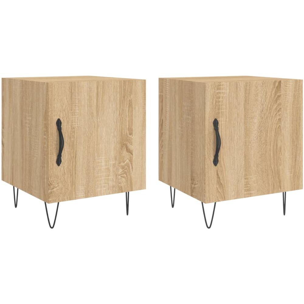 Comodini 2 Pz Rovere Sonoma 40x40x50 Cm In Legno Multistrato - Foto 2