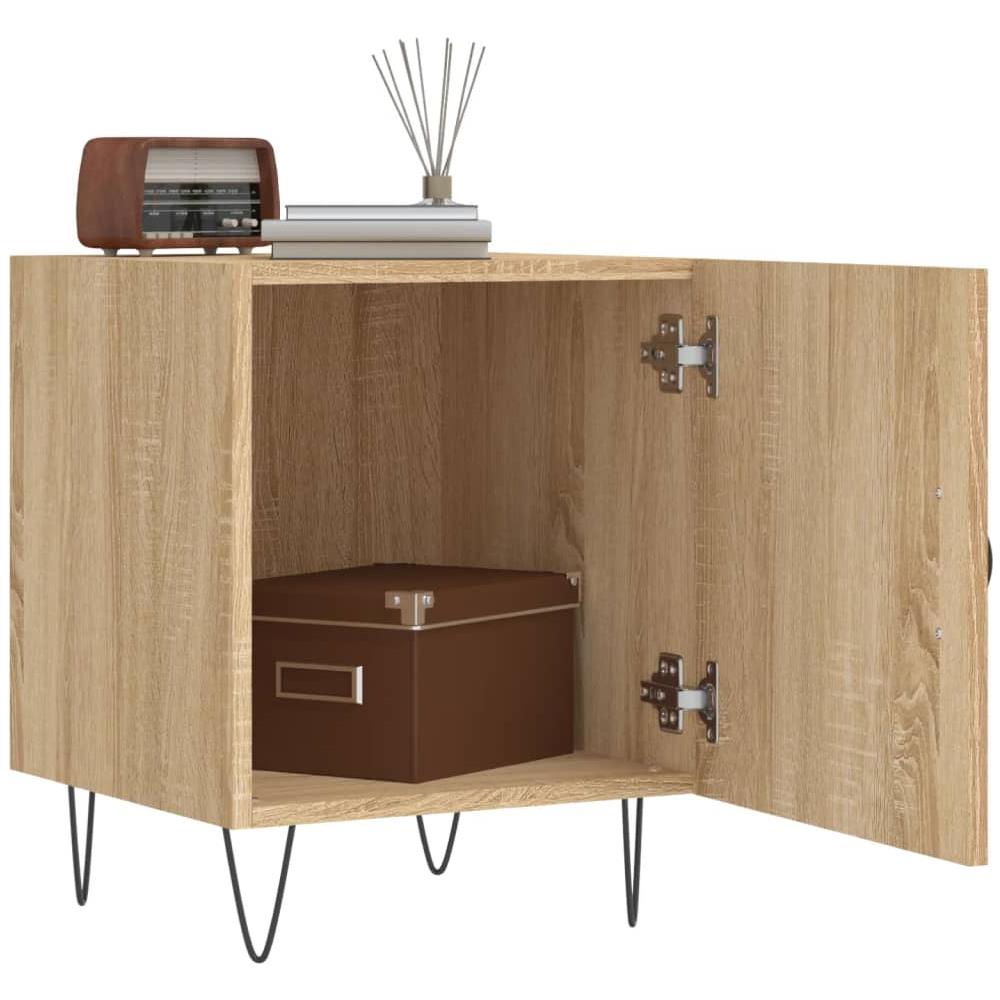 Comodini 2 Pz Rovere Sonoma 40x40x50 Cm In Legno Multistrato - Foto 3