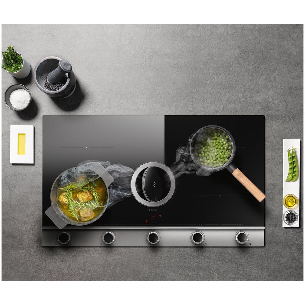 Piano Cottura PRF0184545 a Induzione con Cappa Filtrante 4 Zone Cottura da 90 cm Colore Nero /Acciaio Inox - Foto 4