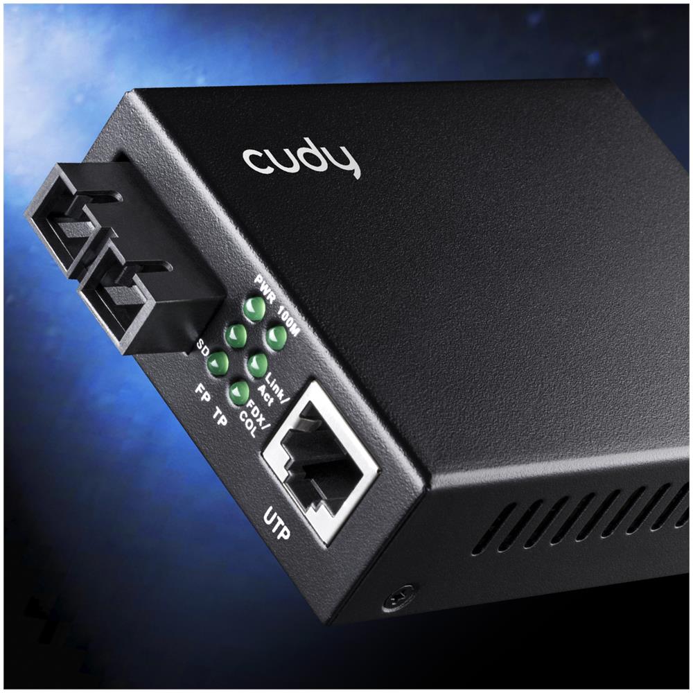 MC100SA-20 convertitore multimediale di rete 100 Mbit /s 1310 nm Modalità singola Nero - Foto 5