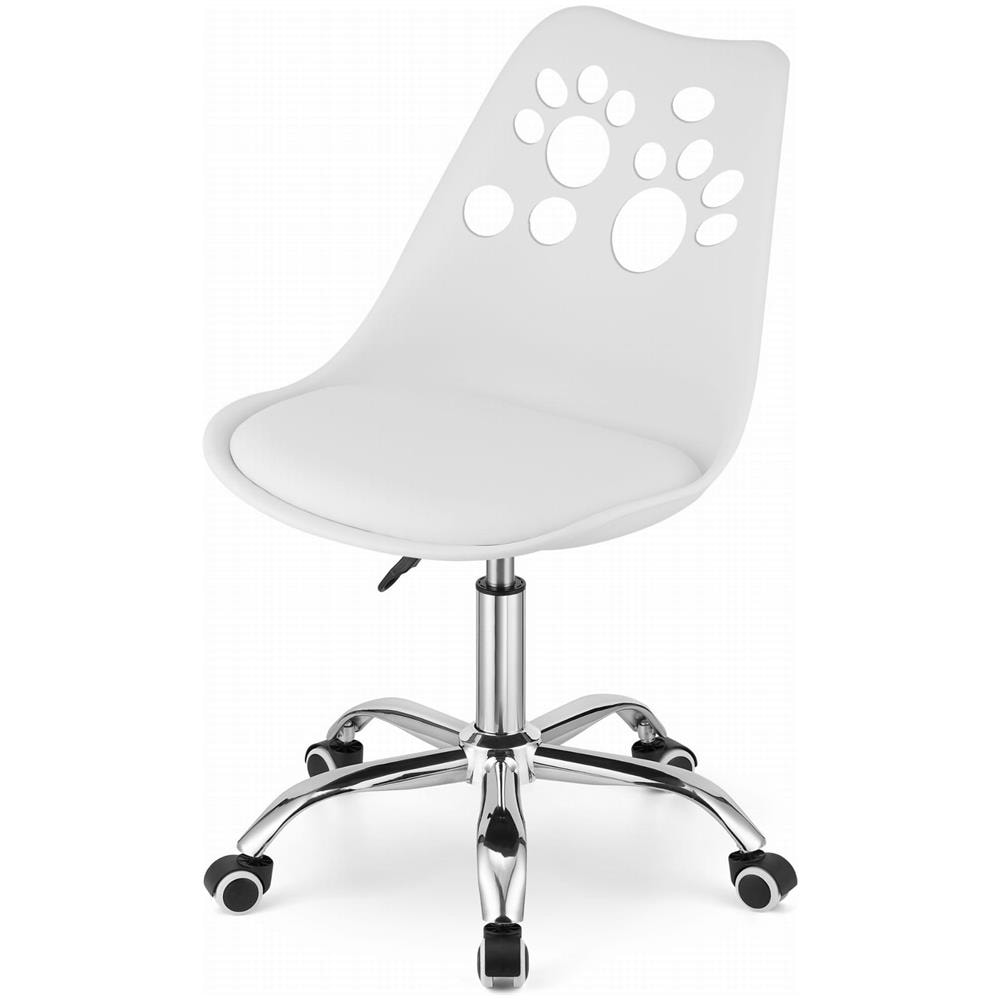Sedia girevole ergonomica Valora PRINT bianca per ufficio domestico - Foto 5