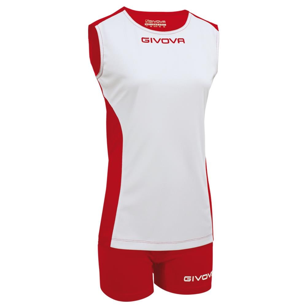 Kit Volley Piper - Completo Per La Pallavolo Di Maglia Smanicata E Pantaloncino Di Colore Bianco / rosso Taglia S - Foto 1