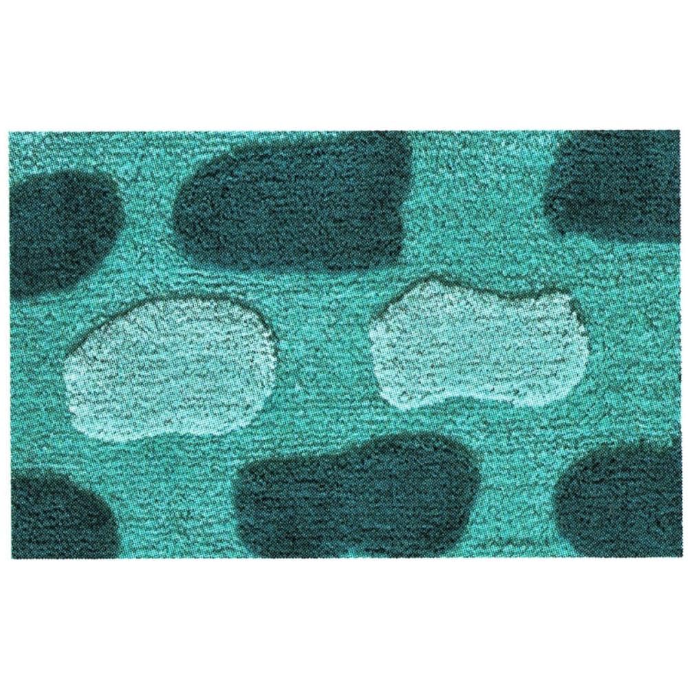 Tappeto Da Bagno Antiscivolo Disegno Stone Colore Verde 60x110 Verde - Foto 1