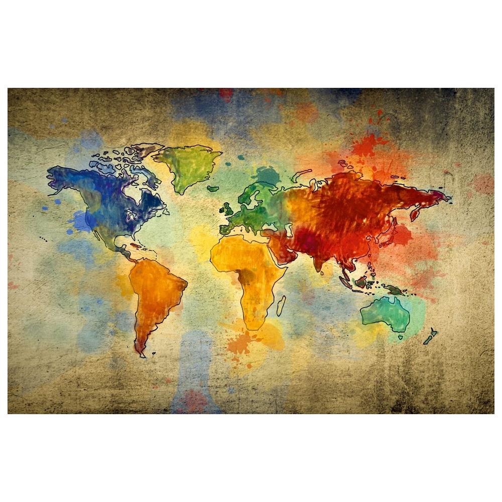 Taglia Unica Arte Casa Decoro in Metallo Planisfero Homemania Decorazione da Parete Mappamondo Nero Muro per Soggiorno Ufficio