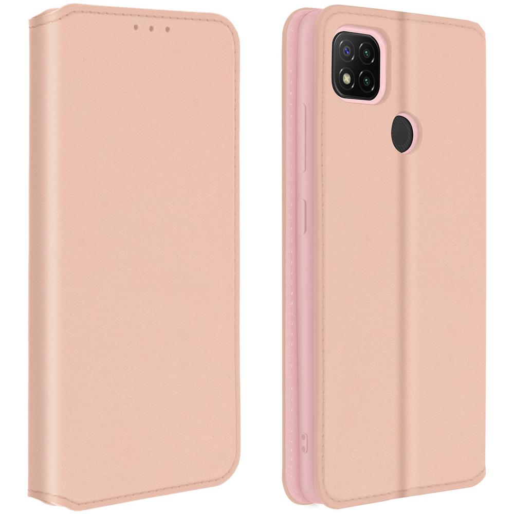 Custodia Per Xiaomi Redmi 9c E 9c Nfc Portacarte Supporto Video Rosa - Foto 1