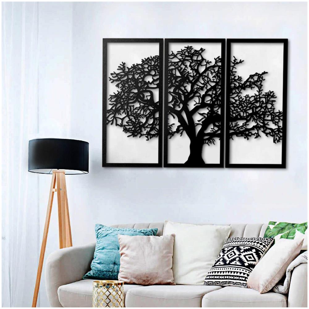 Decorazione Murale Quadro Moderno Albero Nero - Foto 1