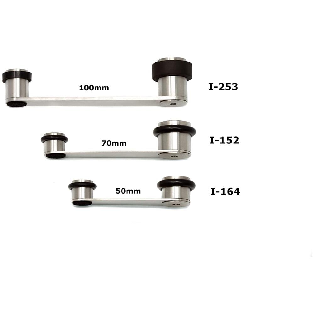 Butter Porta Con Fermo Rotante. Adesivo. Gomma Nera. Acciaio Inossidabile - Foto 3