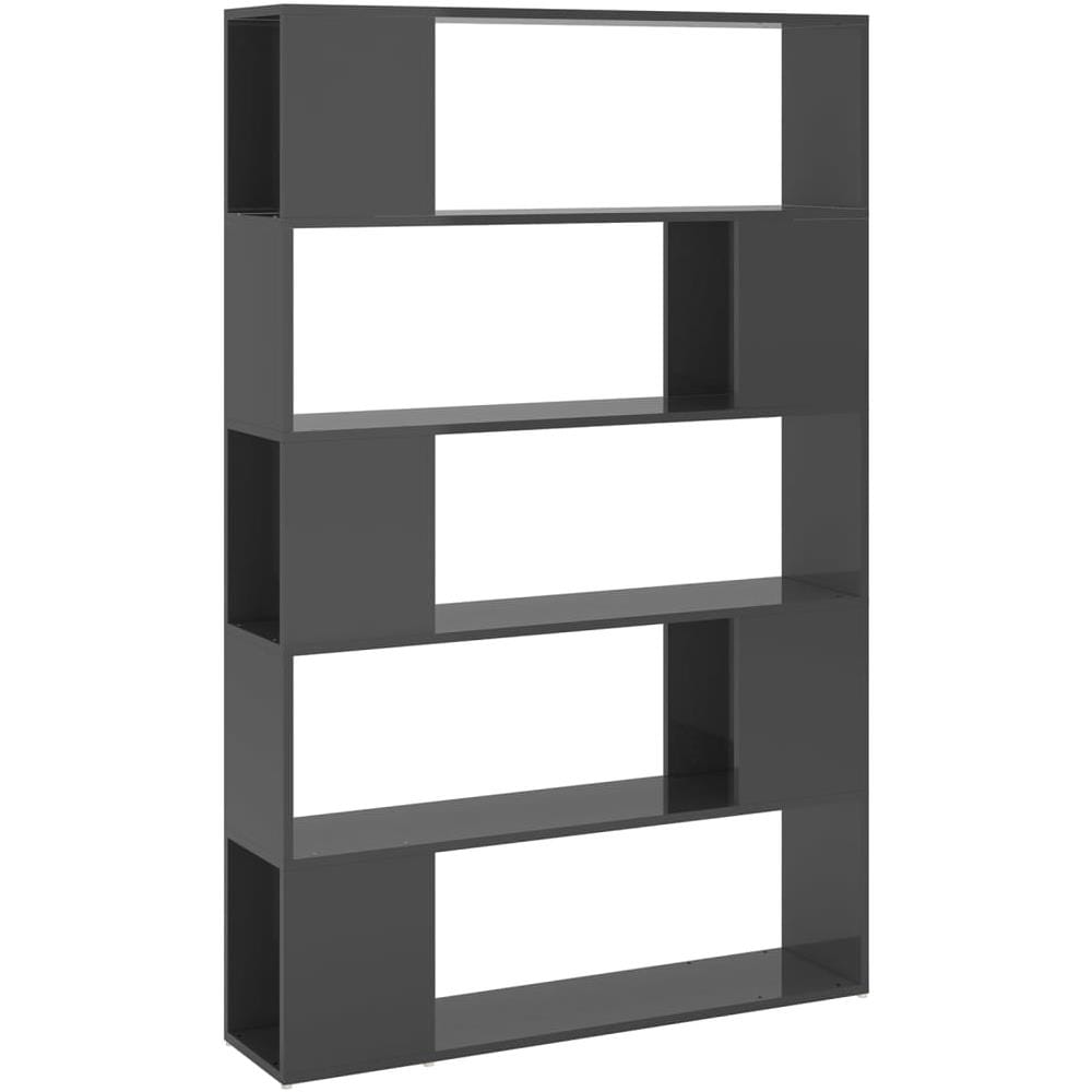 Libreria /Divisorio Grigio Lucido in Legno Multistrato - Foto 1