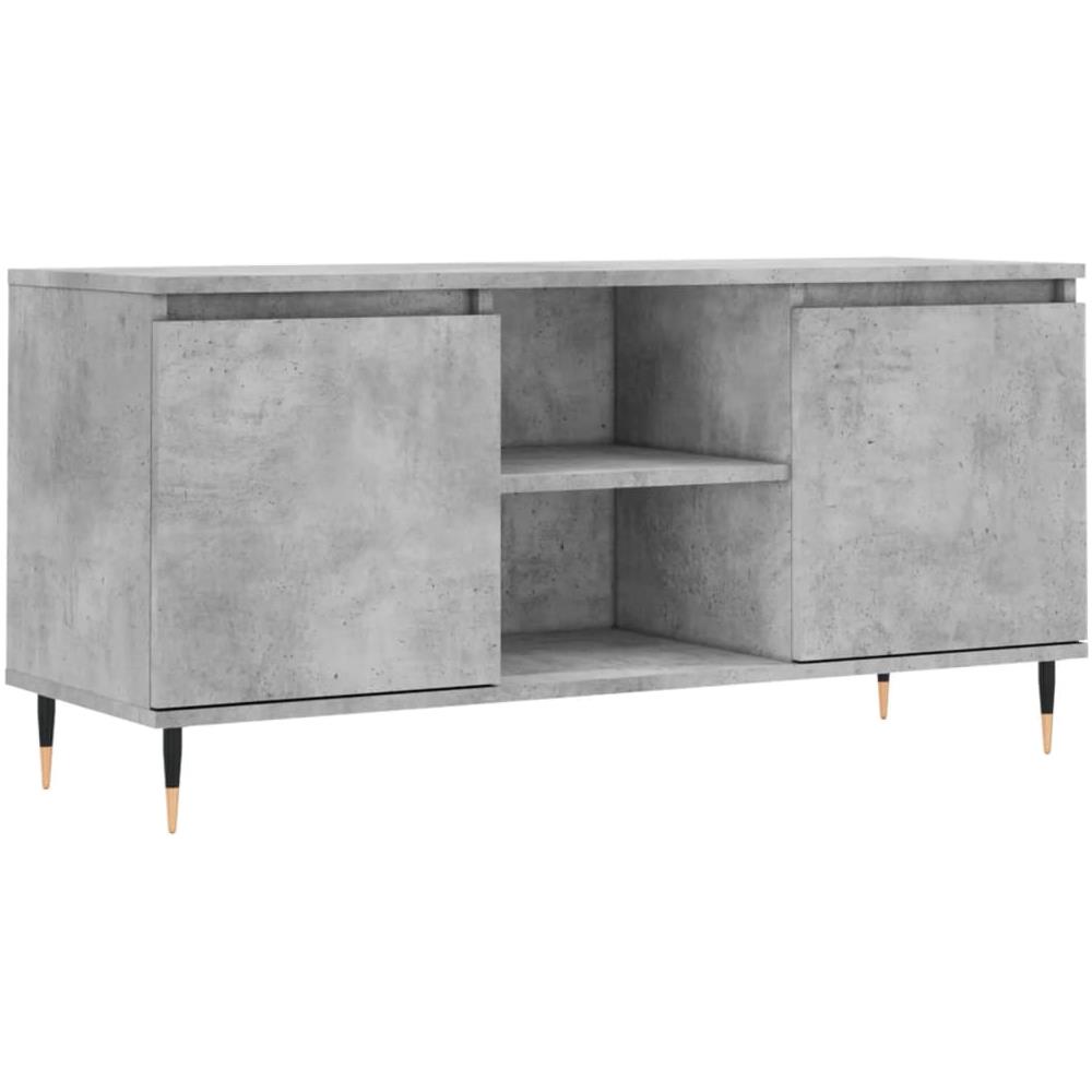 Mobile Porta Tv Grigio Cemento 104x35x50cm In Legno Multistrato - Foto 2